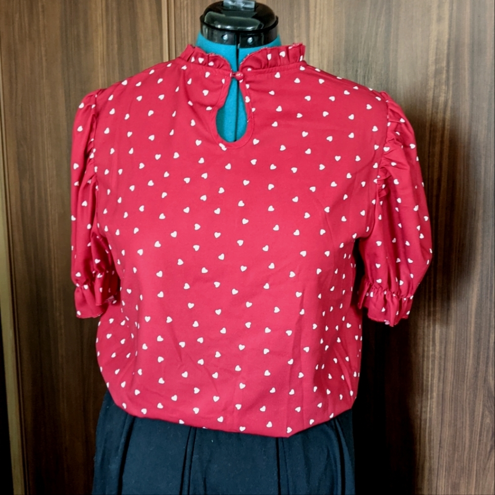 Polkadot Hearts Blouse